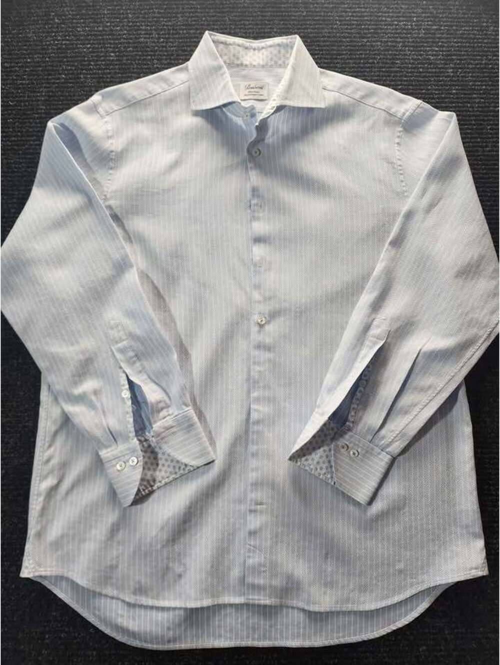 Stenströms Fitted Body Twofold Super Cotton Shirt Size 17.5 / 44